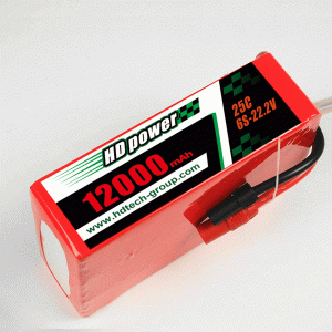 Batterie lipo HD POWER 12000mAh 25C 6S 22.2V pour drone