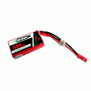 Batterie lipo HD POWER 650mAh 35C 2S 7.4V