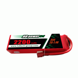 Batterie lipo HD POWER 2200mAh 35C 2S 7.4V