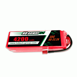 Batterie lipo HD POWER 4200mAh 35C 6S 22.2V