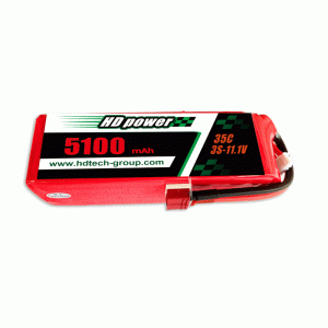 HD Power 5100mah 35c 3S 11.1V Lithium Battery