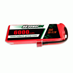 Batterie lipo HD POWER 6000mAh 35C 3S 11.1V