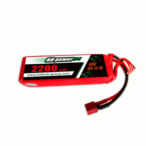 Batterie lipo HD POWER 2200mAh 45C 3S 11.1V