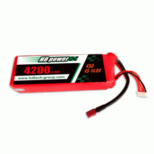 Alimentation HD 4200mAh 45c 4S 14,8v batterie lithium