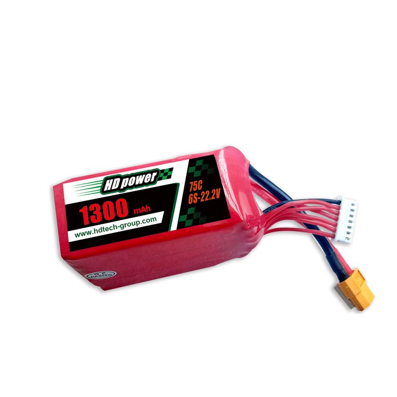 HD Power 1300mah 75C 6S 22,2v fpv Lipo Battery