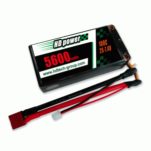 HD 5600mah 100C 2S 7,6v batterie lithium haute tension courte