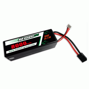 HD POWER 8000mAh 100C 2S 7.6V Boîtier rigide HV LiPO batterie